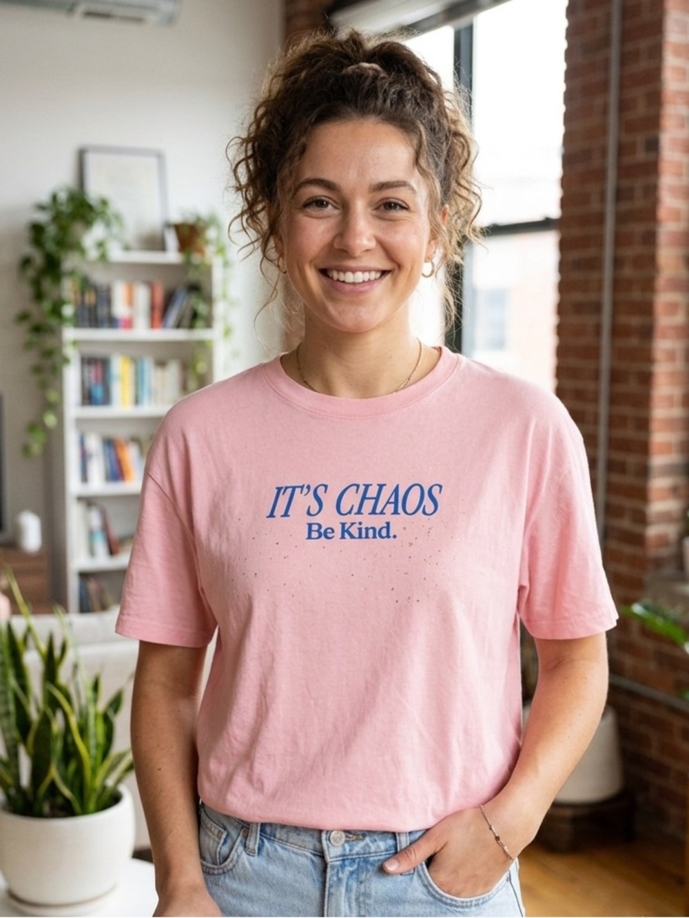Cotton On Relaxed Boyfriend Tee in Coral Pink